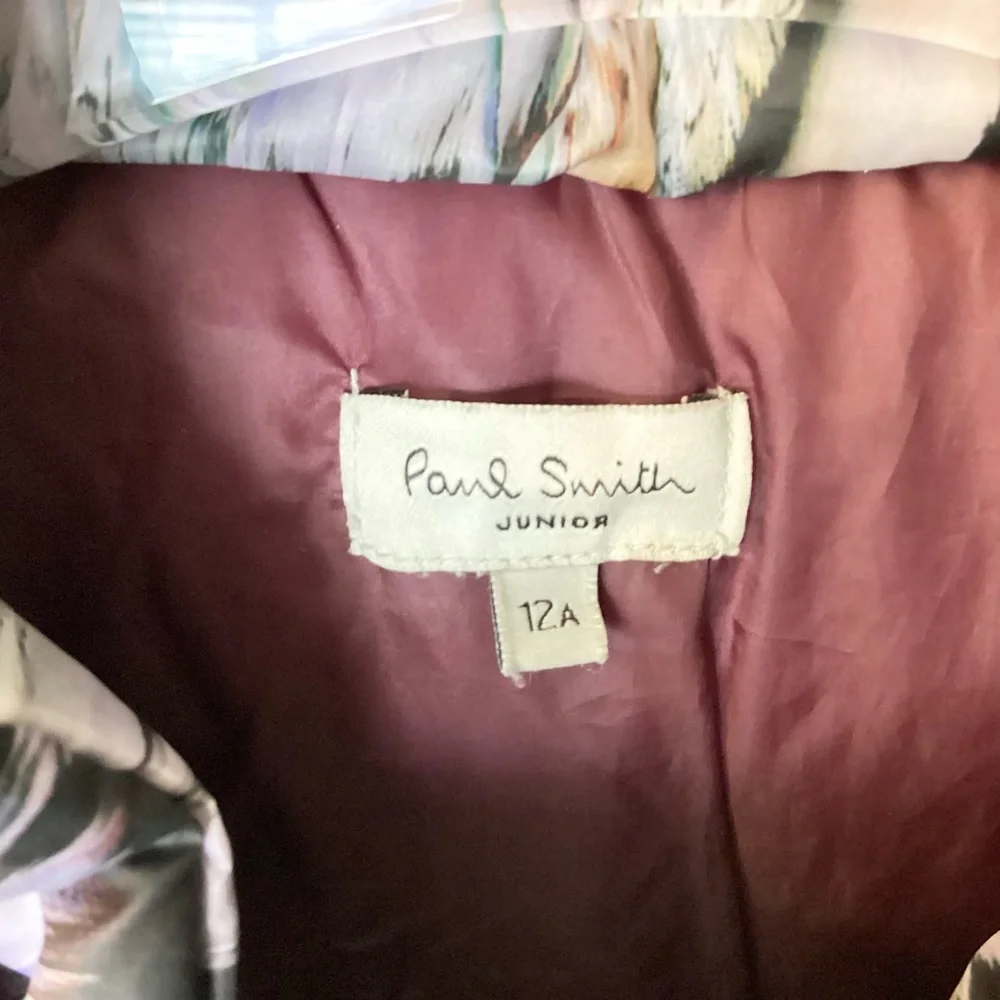Paul Smith Jr. Hooded Feather Print Puffer Jacket - Purple - 12